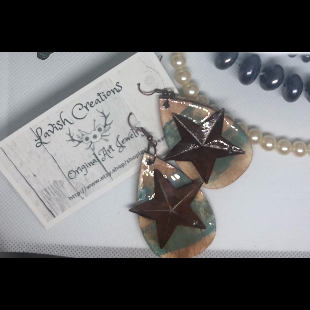 Handmade Originals Chunky Western Star Earrings